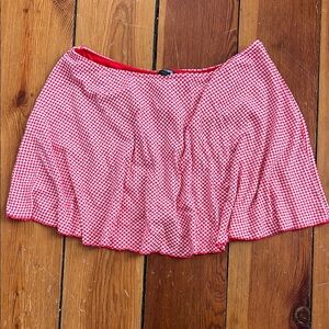 Red Gingham Women's Skort